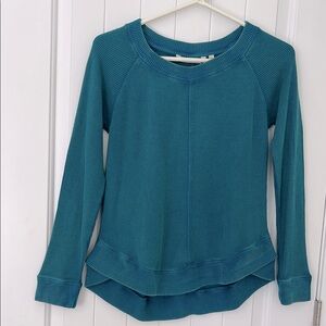 Soft Surroundings Teal Waffle Top
